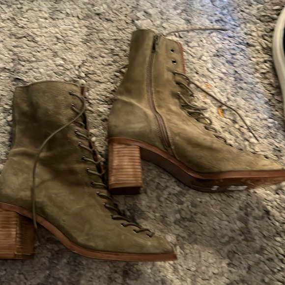 Free People lace up square toe boot - Picture 2 of 3